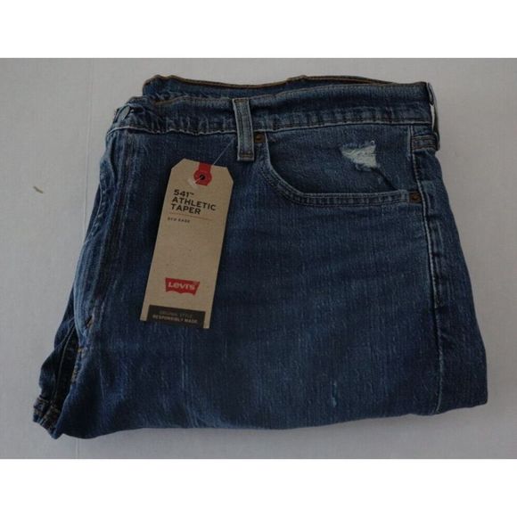 Levi's 541 Men Sz 40x32 Fremont Swish Distress Athletic Taper Eco Ease Jeans $70 - Picture 8 of 9